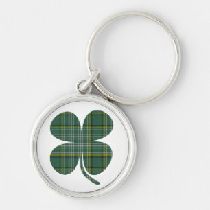 Lucky Plaid Shamrock Keychain