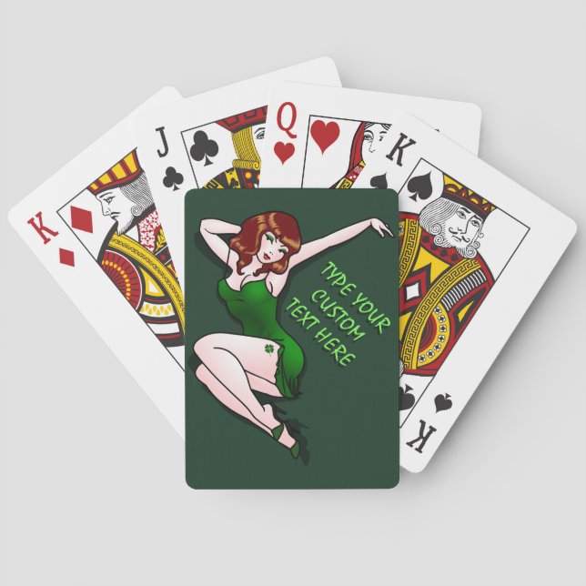 Lucky Playing Cards Lady Luck Personalised Cards (Back)