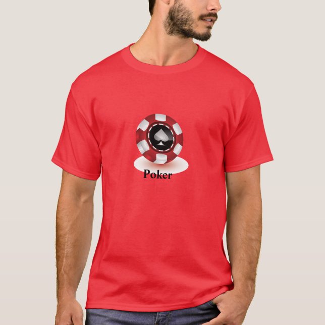 Lucky Poker Chip Men's T-Shirt (Front)