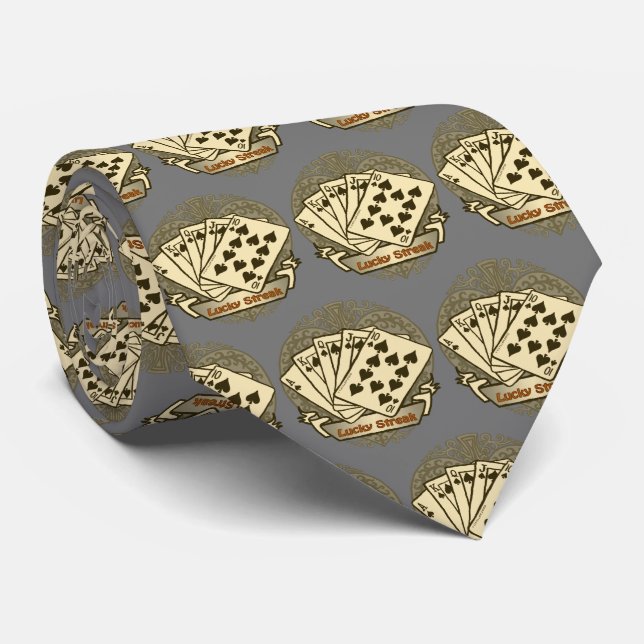 Lucky Poker Player Tie (Rolled)