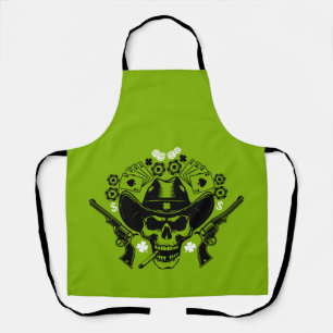 Lucky Poker Skull Apron