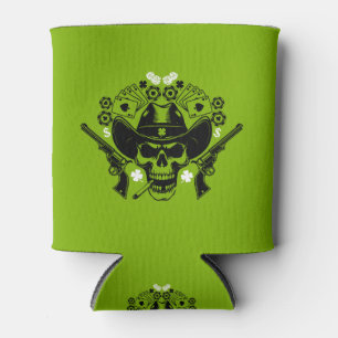 Lucky Poker Skull Can Cooler