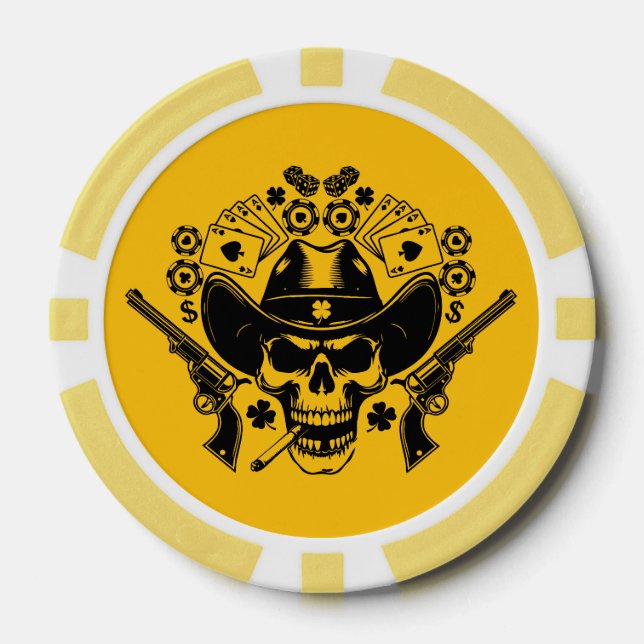 Lucky Poker Skull Chips (Front)