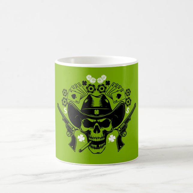 Lucky Poker Skull Magic Mug (Center)