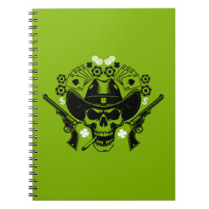 Lucky Poker Skull Notebook