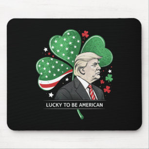Lucky President Trump - Irish American Clover Sham Mouse Mat