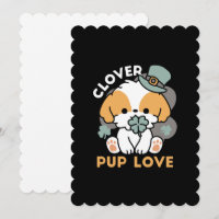 Lucky Pup with Clover – St. Patrick's Day Gift