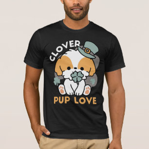 Lucky Pup with Clover – St. Patrick's Day Gift T-Shirt