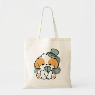 Lucky Pup with Clover – St. Patrick's Day Gift Tote Bag