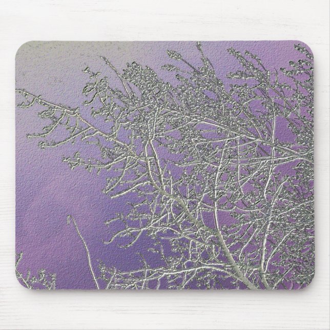 Lucky Purple n Silver Streaks V5 Mouse Mat (Front)