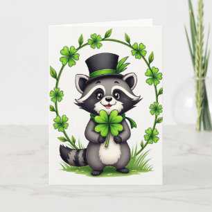 Lucky Raccoon Celebration Card