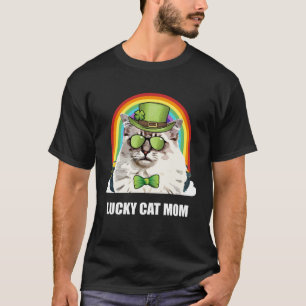 Lucky Ragdoll Cat Mom St Patricks Day T-Shirt