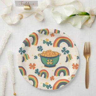 Lucky Rainbow Parade Paper Plate