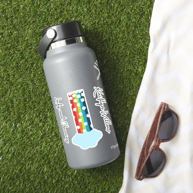 Lucky Rainbow with Name Sticker Sheet (HydroFlask Insitu)