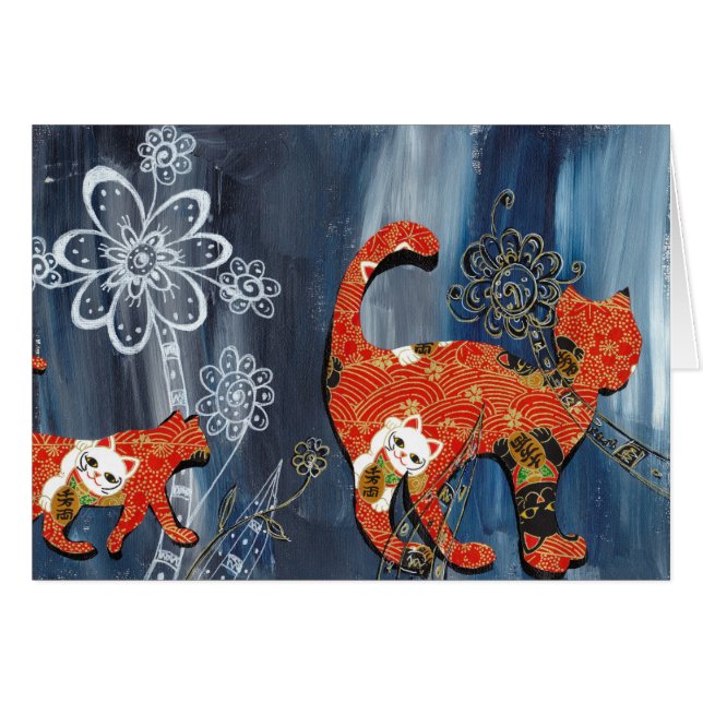 Lucky Red Cats (Front Horizontal)