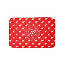 Lucky Red Elephant Bath Mat