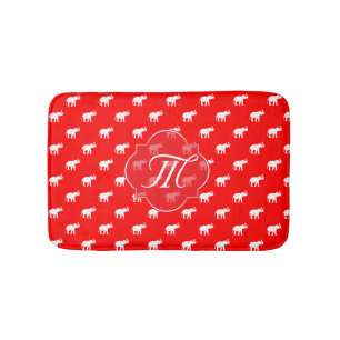 Lucky Red Elephant Bath Mat