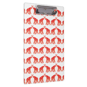 Lucky Red Elephant Clipboard