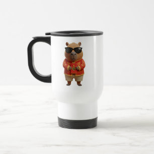 Lucky Red Envelope Capybara Lunar New Year Travel Mug
