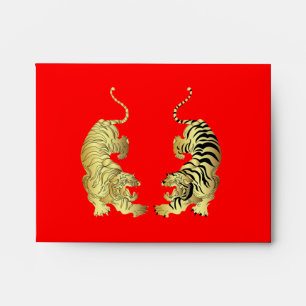 LUCKY Red Envelopes Chinese New Year Gold TIGER
