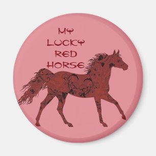 Lucky Red Horse magnet