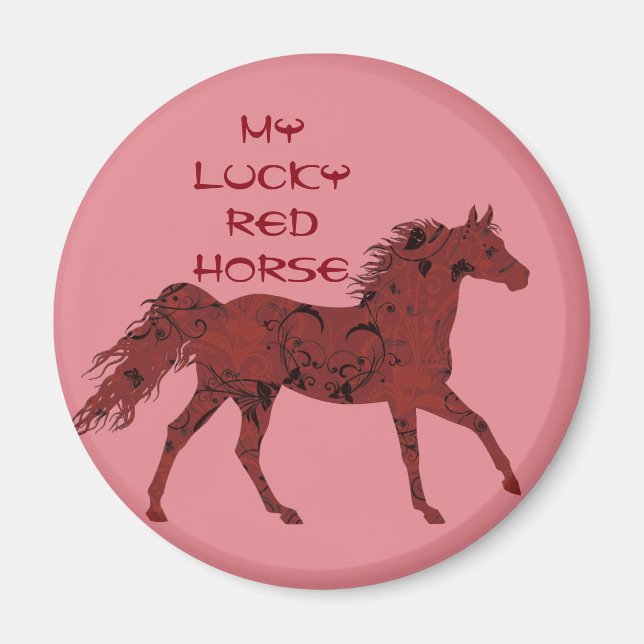 Lucky Red Horse | magnet (Front)