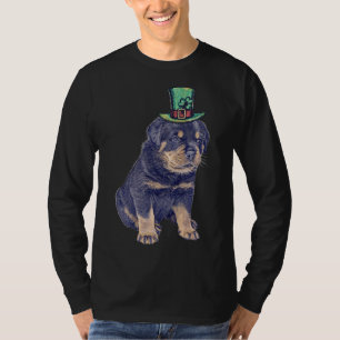 Lucky Rottweiler Puppy Saint Patrick S Day T-Shirt