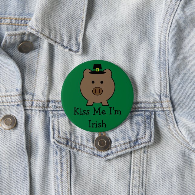Lucky Roy Pig 7.5 Cm Round Badge (In Situ)