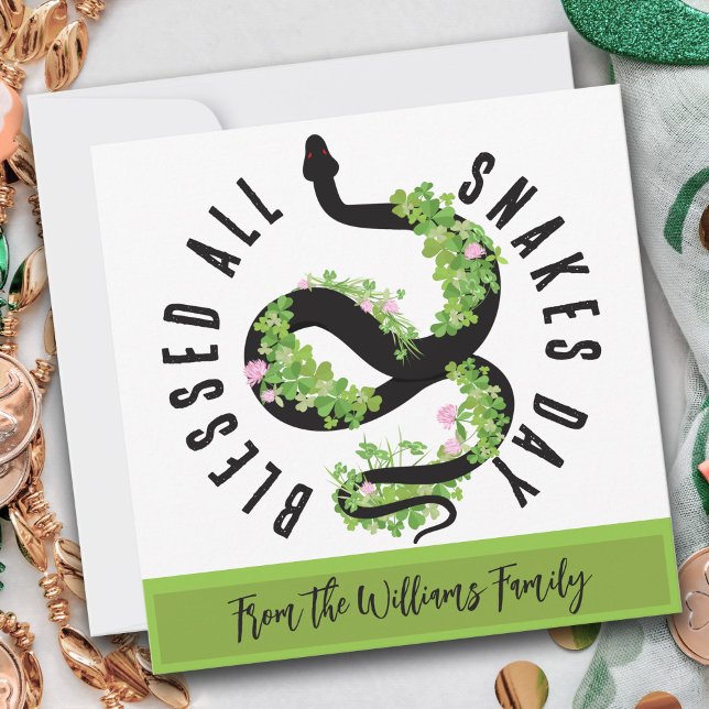 Lucky Serpent Clover All Snakes Day Card (Creator Uploaded)