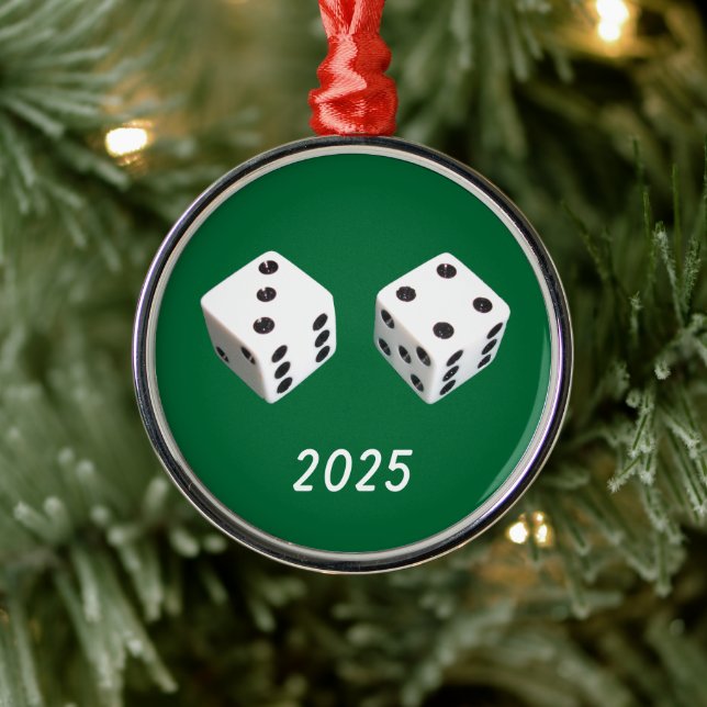Lucky Seven Dice Roll Metal Tree Decoration (Tree)