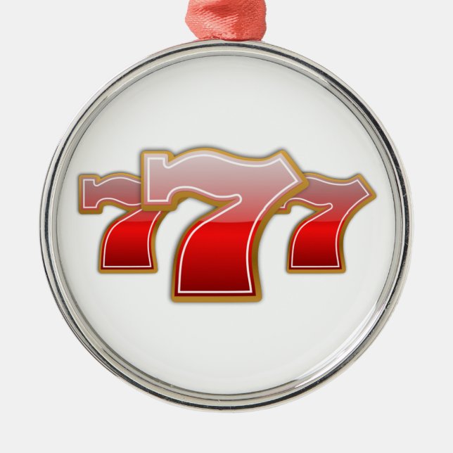 Lucky Sevens - Slot Machine Jackpot Metal Tree Decoration (Front)