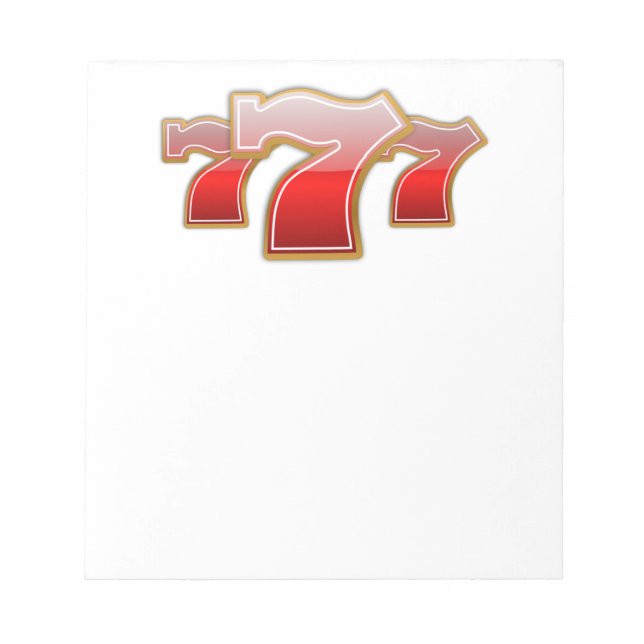 Lucky Sevens - Slot Machine Jackpot Notepad (Front)