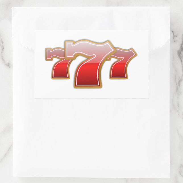 Lucky Sevens - Slot Machine Jackpot Rectangular Sticker (Bag)