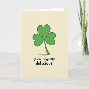 Lucky Shamrock Delicious Card