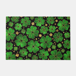 Lucky Shamrock Four-leaf Clover Pattern Doormat