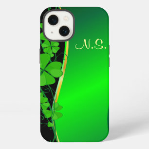 Lucky Shamrock gold faux glitter wave iPhone 13 Case