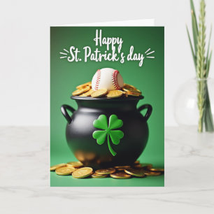 Lucky Shamrock Gold Pot Day Card
