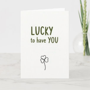 Lucky Shamrock Heart Pattern Card