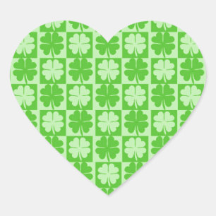 Lucky Shamrock Heart Sticker