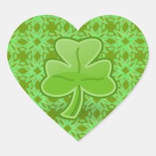 Lucky Shamrock Heart Sticker