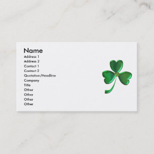 Lucky Shamrock Hearts 1 Business Card