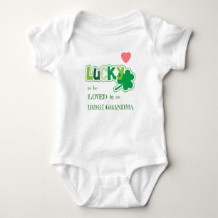 Lucky Shamrock Irish Grandchild Baby Bodysuit