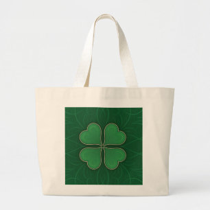 Lucky Shamrock Large Tote Bag