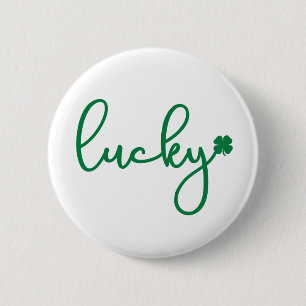 Lucky Shamrock Luck St. Patrick's Day Celebration 6 Cm Round Badge