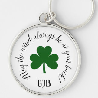 Lucky Shamrock May the wind always be at your back Key Ring