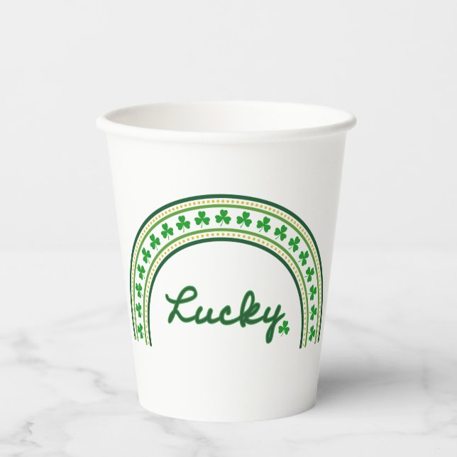 Lucky Shamrock Paper Cups (Front)
