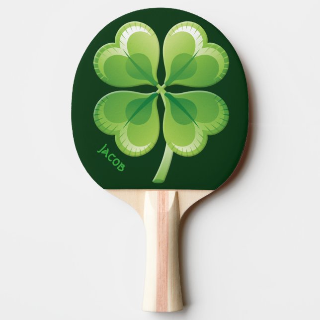 Lucky Shamrock Ping Pong Paddle (Back)