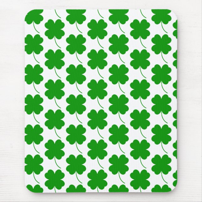 Lucky Shamrock Printed St.Patrick's  Mouse Mat (Front)