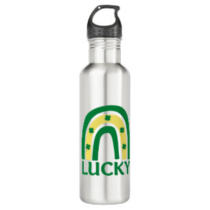 Lucky Shamrock Rainbow St Patricks 710 Ml Water Bottle