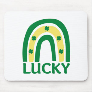 Lucky Shamrock Rainbow St Patricks Mouse Mat